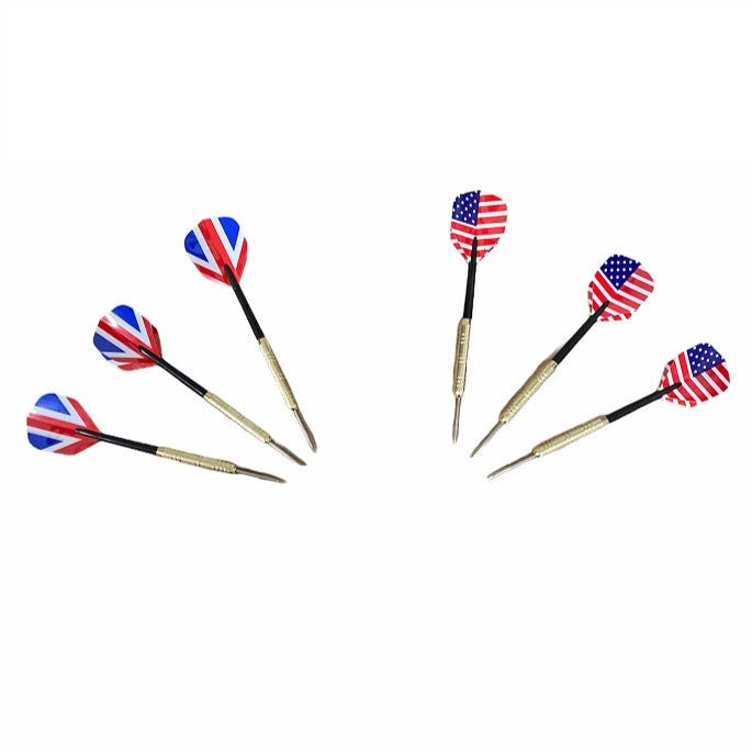 Abbey Darts Target Set Flock II 52AL - Double-Sided Dartboard with 6 Darts