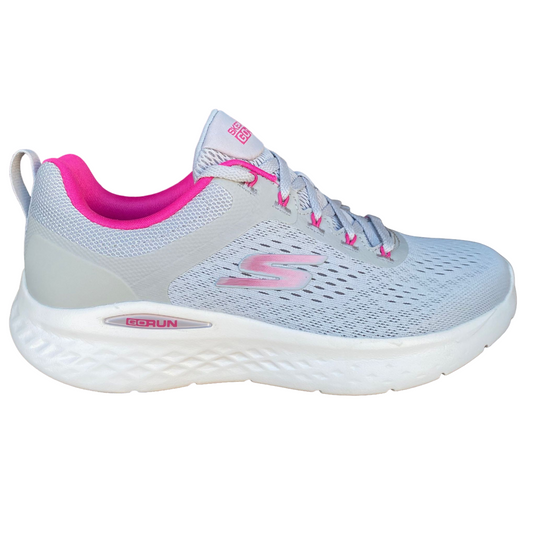 Skechers Go Run Lite 129423-GYPK Grey Pink Women's Vegan Sustainable Washable Running Shoe