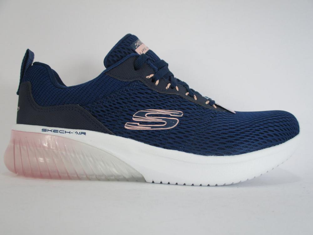 Skechers Skech Air Ultra Flex 13290 NVPK Navy - Women's Memory Foam Fitness Shoe
