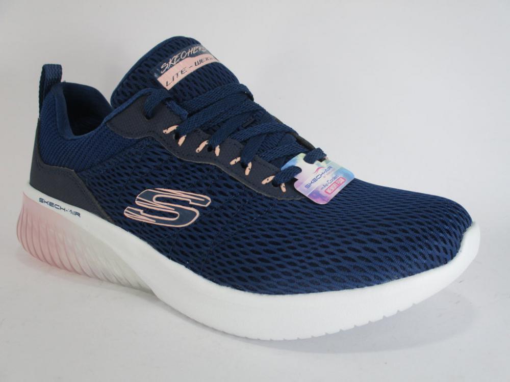 Skechers Skech Air Ultra Flex 13290 NVPK Navy - Women's Memory Foam Fitness Shoe