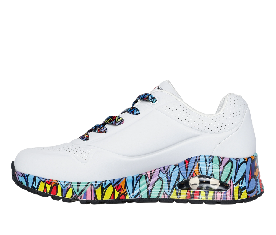 Skechers Uno Loving Love JGoldcrown Lifestyle Sneakers Donna Bianco - 155506/WMLT