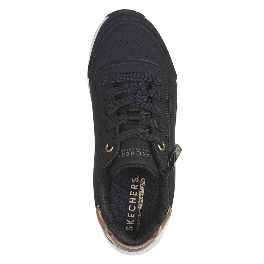 Sneakers junior Skechers UNO Gen1 Zip and Stride (310554L/BKRG) Nero