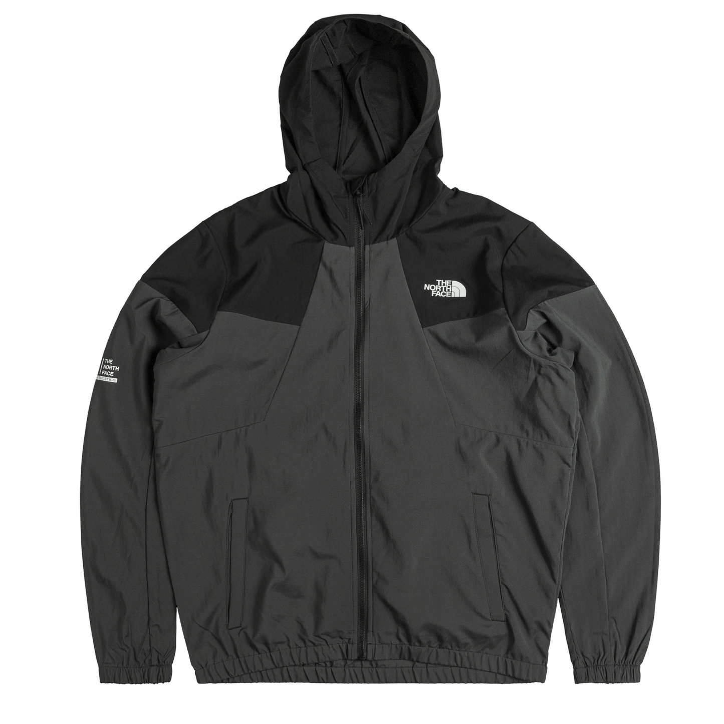 The North Face Men's Wind Track Hooded Windbreaker NF0A87J2MN8 asphalt black