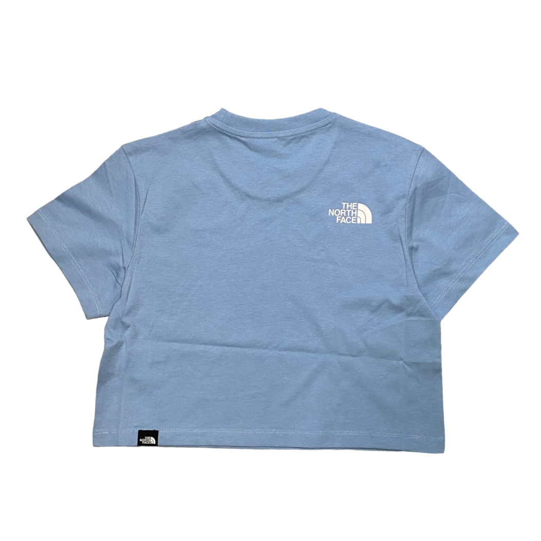 The North Face Girl's Crop Easy Short Sleeve T-Shirt NF0A87T7QEO Light Blue
