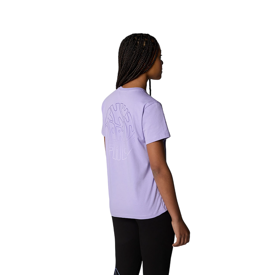 The North Face Girls' Relaxed Graphic Short Sleeve T-Shirt NF0A87BCPJO1 Purple