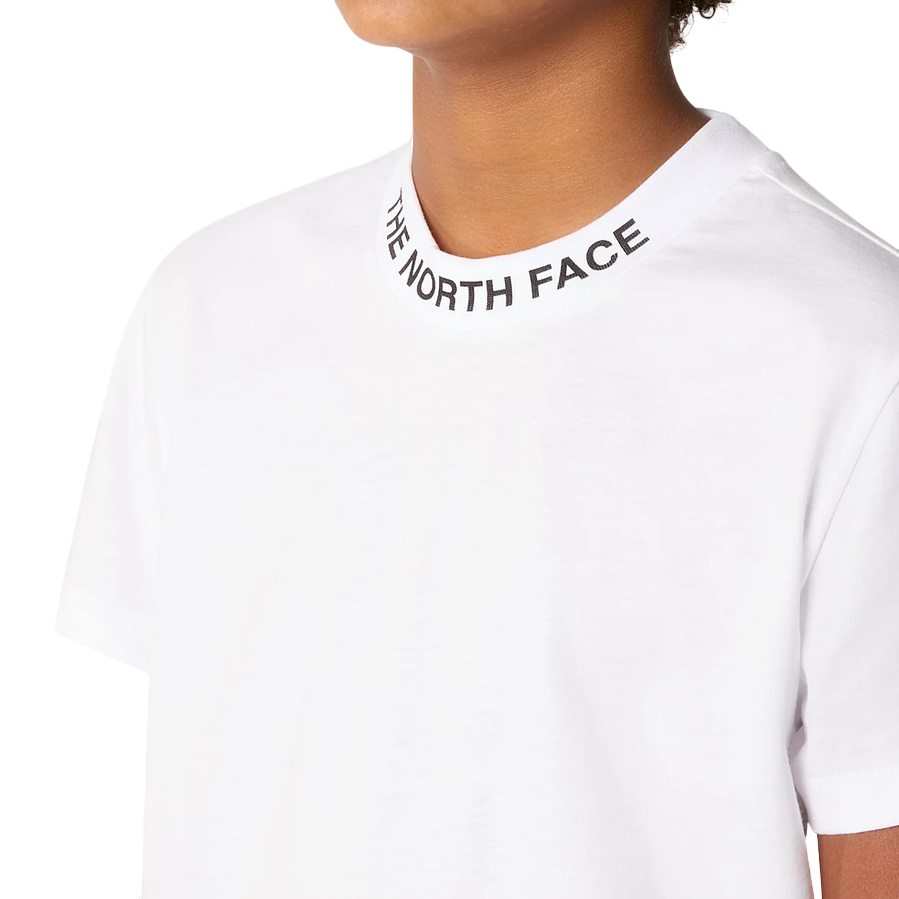 The North Face Zumu boys' short-sleeved cotton t-shirt NF0A877SFN41 white