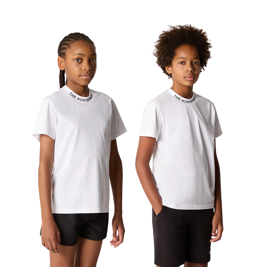 The North Face Zumu boys' short-sleeved cotton t-shirt NF0A877SFN41 white