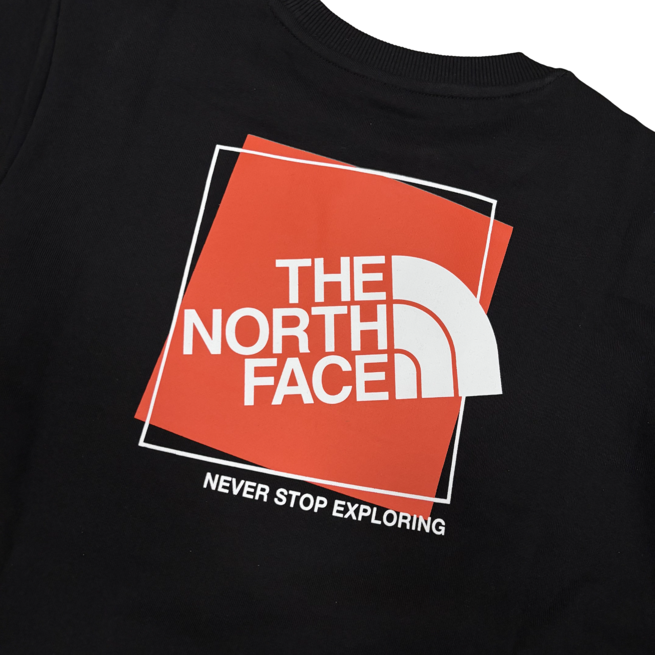 The North Face Men's Box Graphic Crew Neck Sweatshirt NF0A8JNBKY4 Black