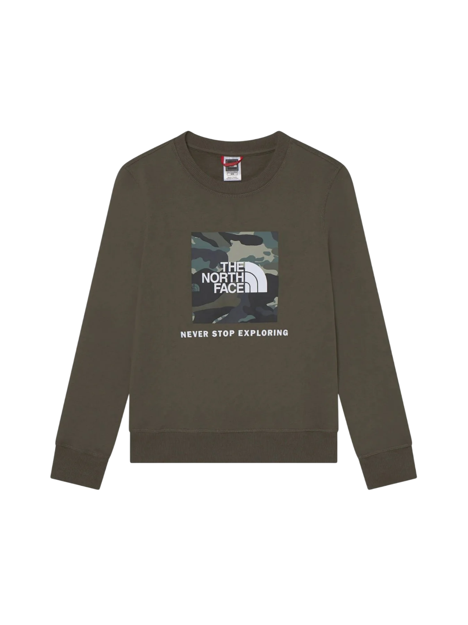 The North Face Teens Box Crew Neck Sweatshirt NF0A7X5921L1 new taupe green