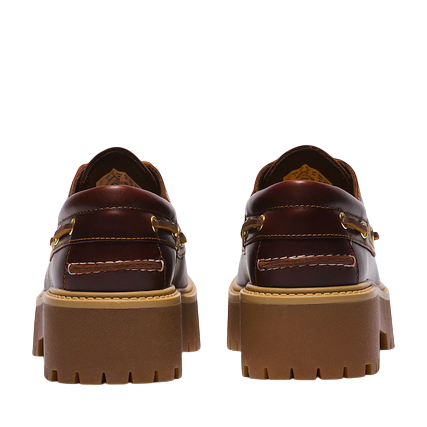 Timberland Women's Stone Street TB0A2QDMD57 Dark Brown Platform Boat Shoe