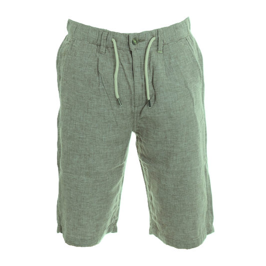 Trez bermuda uomo misto lino BENG2-2750 M49009 salvia estivo vista frontale