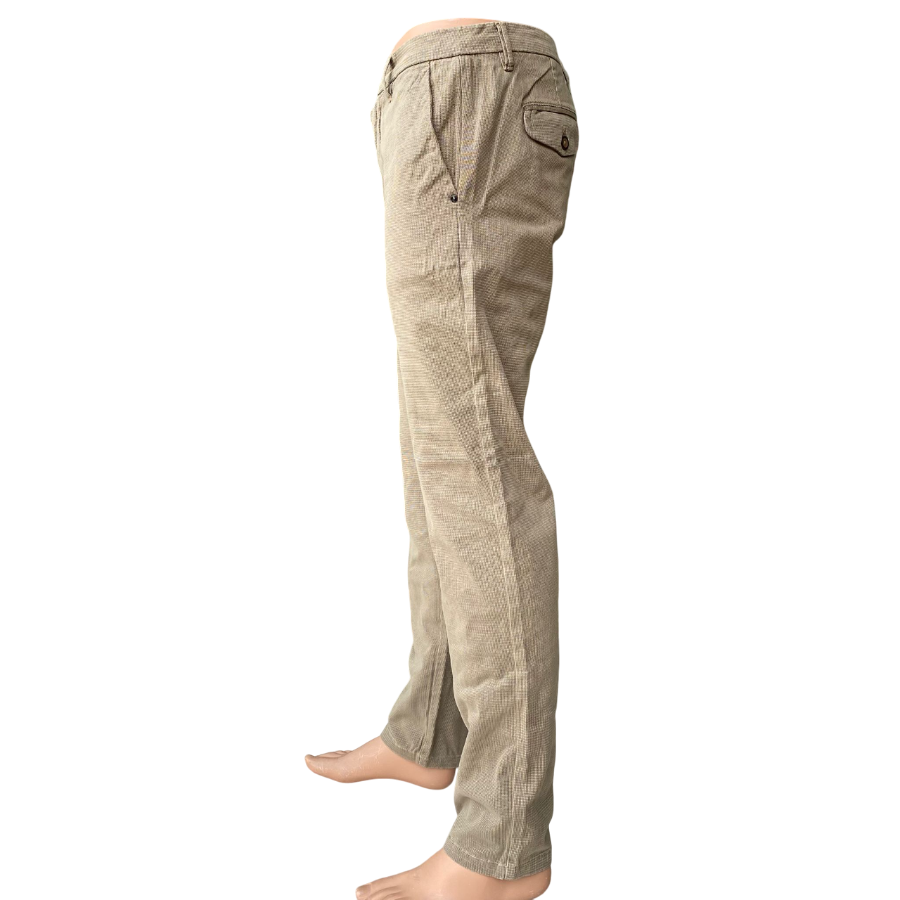Trez Pantalone Uomo Microfantasia PRATT-1702STP M49604 895 Marrone – casual, elegante, comfort uomo - laterale