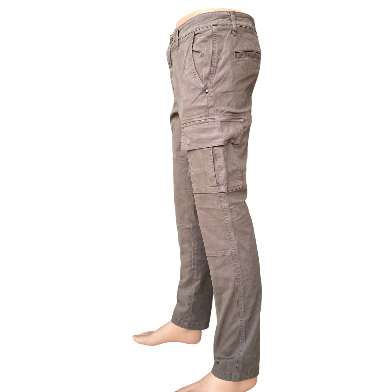 Trez Pantalone Uomo Tasconi PIPE3-17ZRT M49750 328 Marrone – Slim, cargo, pratico, stile outdoor, resistente. - laterale