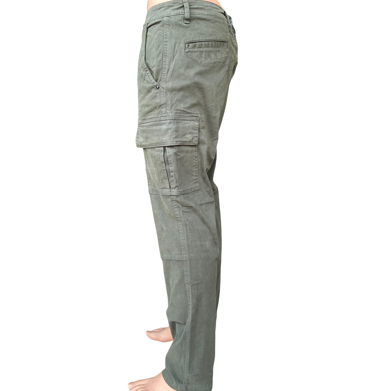 Trez Pantalone Uomo Tasconi PIPE3-17ZRT M49750 638 Verde – Slim, cargo, pratico, stile outdoor, resistente. - laterale