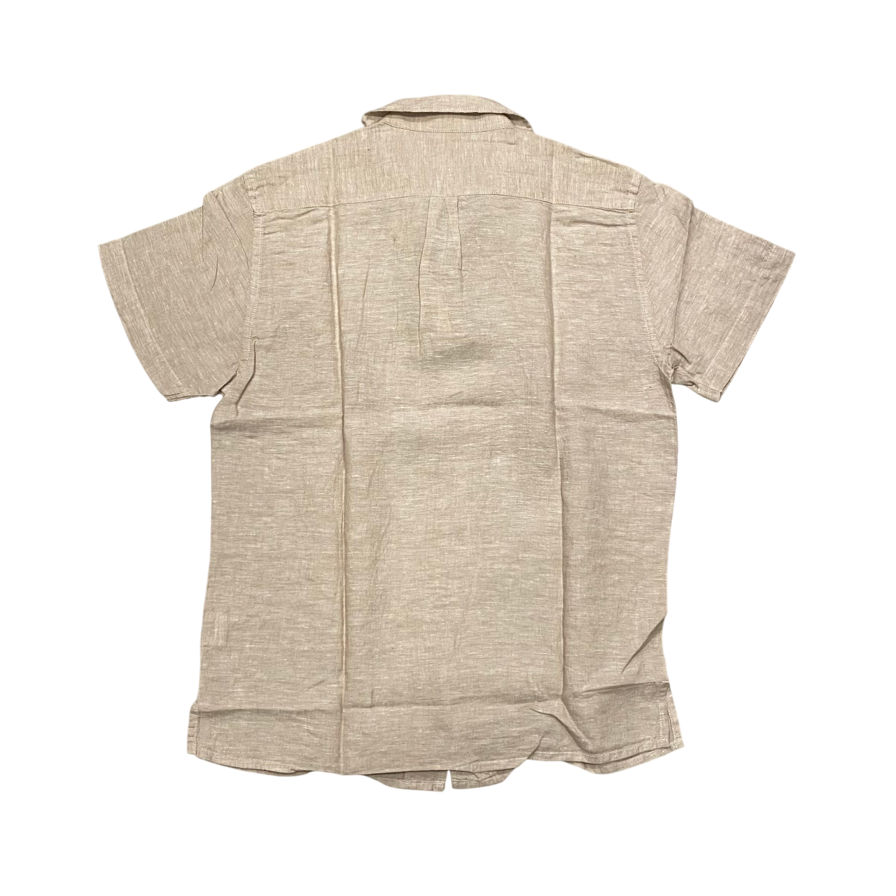 Trez camicia manica corta da uomo in misto lino Cocco-1217 M49026 384 beige