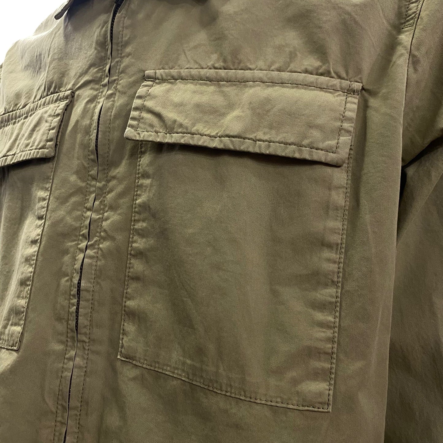 Trez giubbino da uomo in cotone Gink M48680 355 verde militare