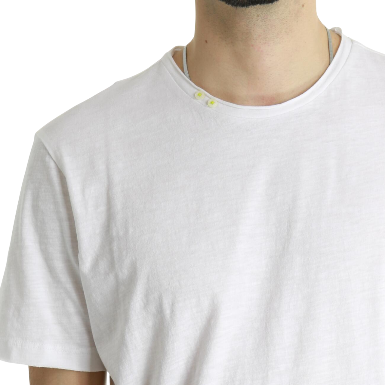 Trez maglia manica corta in cotone fiammato TOPO6-JSB3 M49044 101 bianco