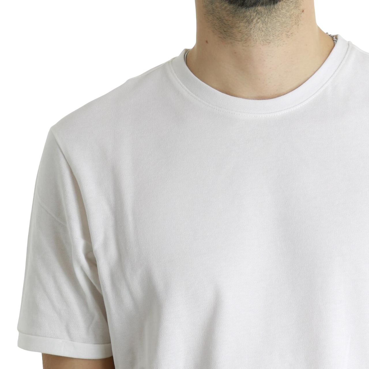 Trez maglia manica corta in cotone pique Tasik-PC M49046 102 bianco