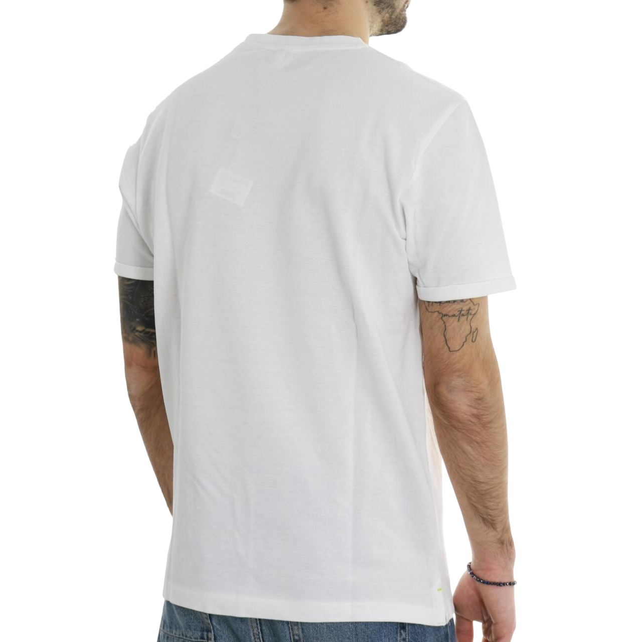 Trez maglia manica corta in cotone pique Tasik-PC M49046 102 bianco