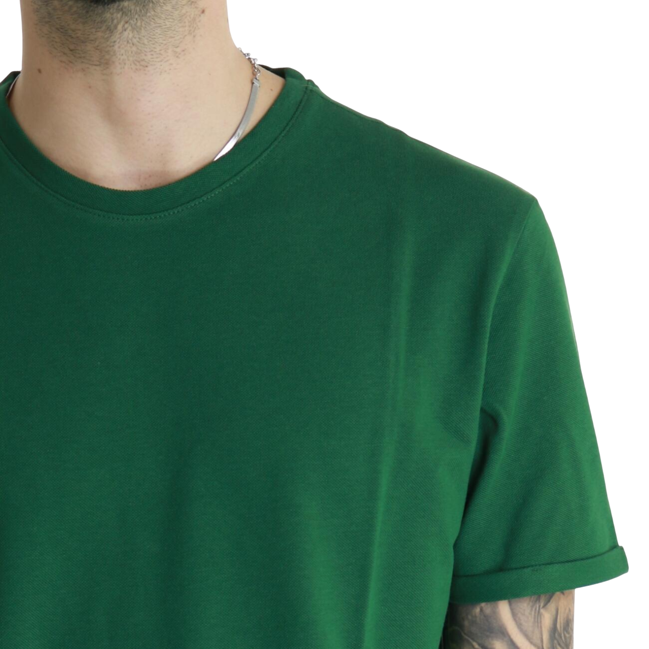 Trez maglia manica corta in cotone pique Tasik-PC M49046 776 verde