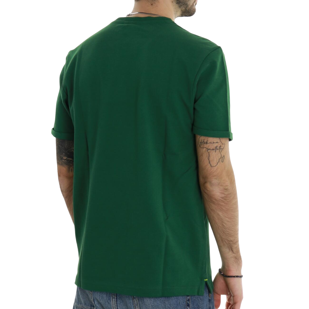 Trez maglia manica corta in cotone pique Tasik-PC M49046 776 verde