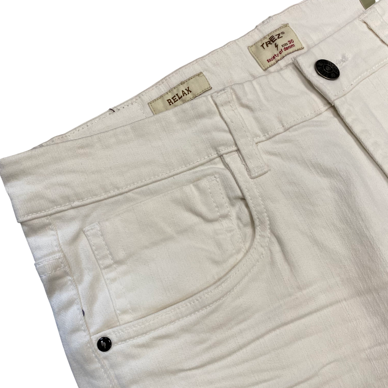 Trez pantalone 5 tasche da uomo BEER-BULL2 M48684 109 bianco