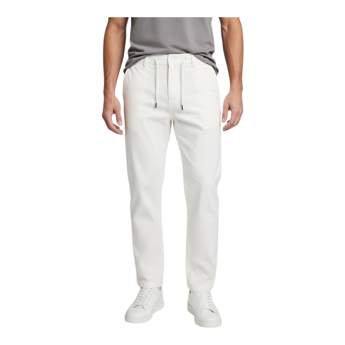 Trez uomo pantalone misto lino PICCHIOB-2211 M50186 107 bianco