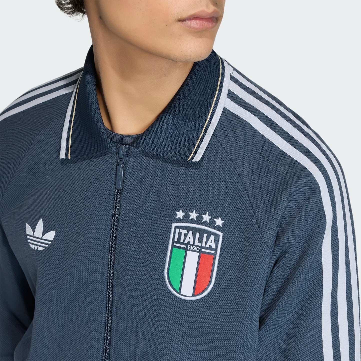 Adidas Giacca Anthem Away Italia FIGC JY9599 - Blu Chiaro Cotone Riciclato