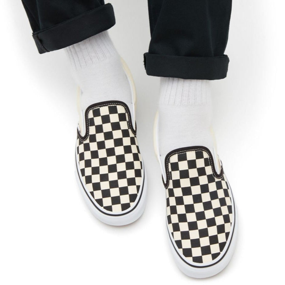 Vans Classic Slip-On Unisex Tela VN000EYEBWW1 | Sneakers bianca a scacchi neri