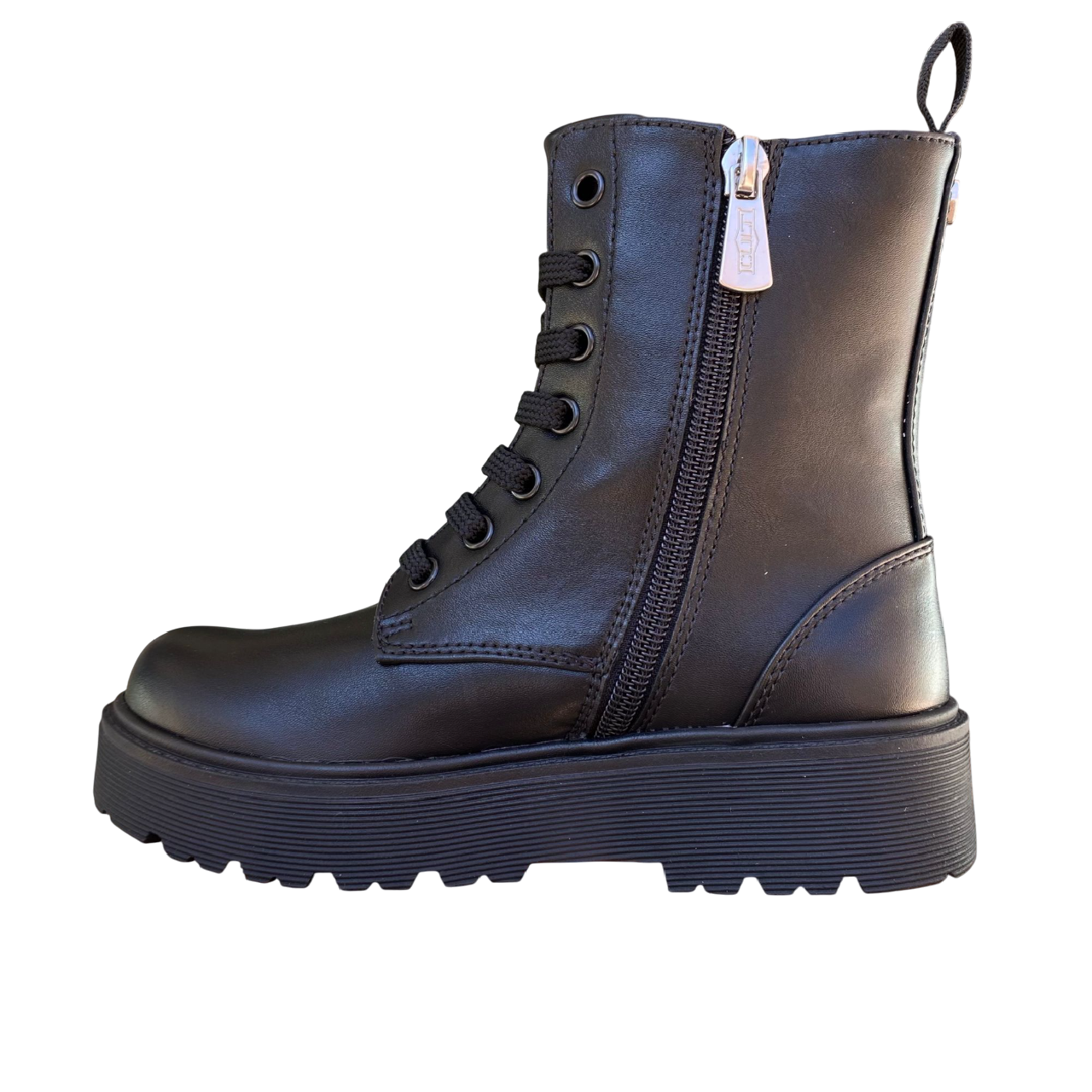 Cult Stivaletto Junior T-380 3540 Nero con Lacci e Cerniera