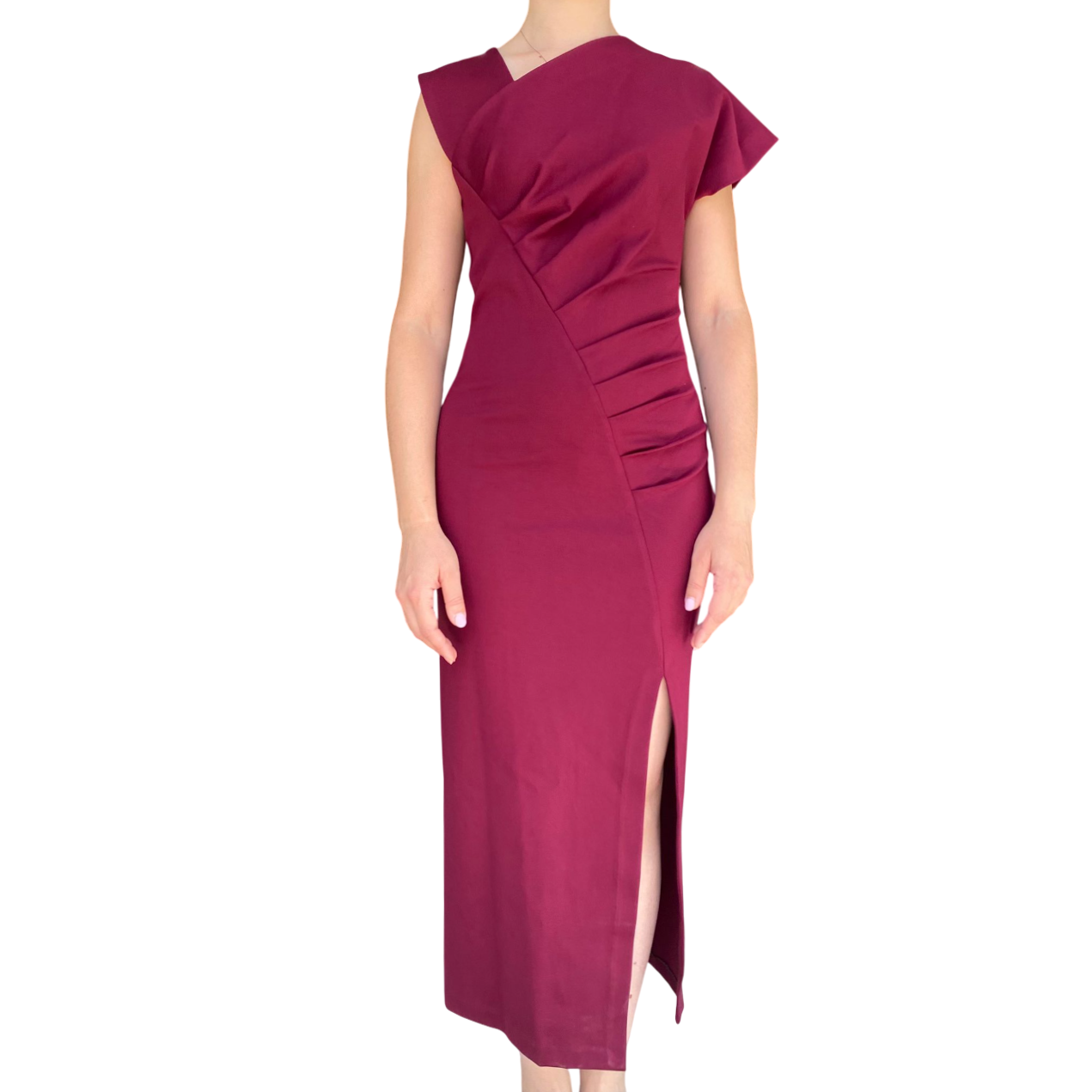 Yes Zee Abito Lungo Rosso Borgogna Donna 1432A037