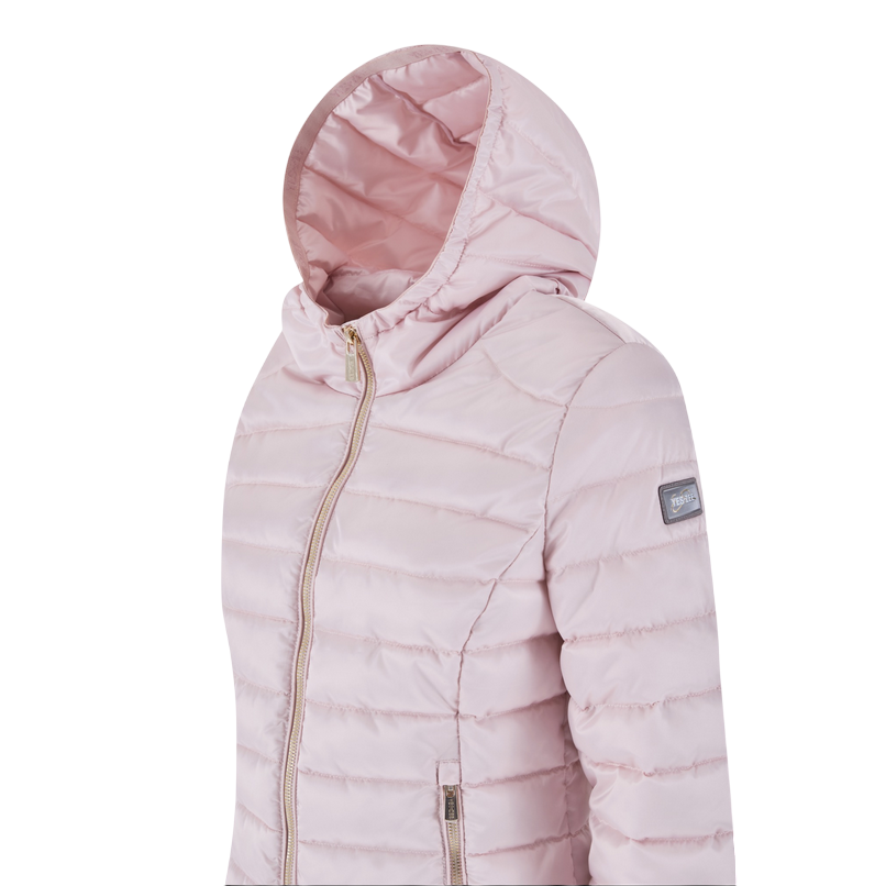 Yes Zee giubbino leggero trapuntato con cappuccio da donna 1004 J418 M600 0441 rosa