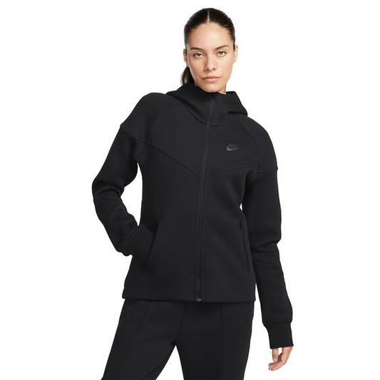 Nike felpa con cappuccio e cerniera intera da donna Sportswear Tech Fleece Windrunner HV6747-010 nero