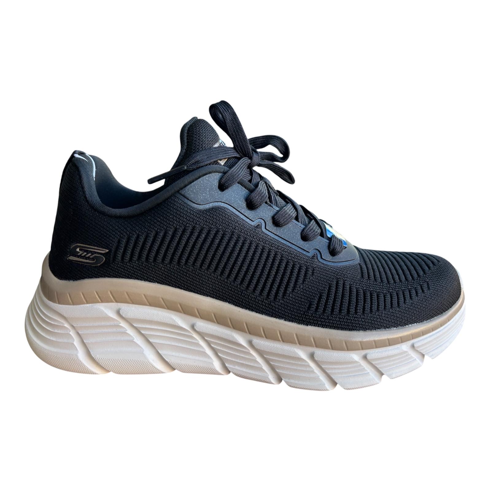 Skechers scarpa da sneakers da donna BOBS Sport B Flex Hi Flying HI 117385/TPGD tortora