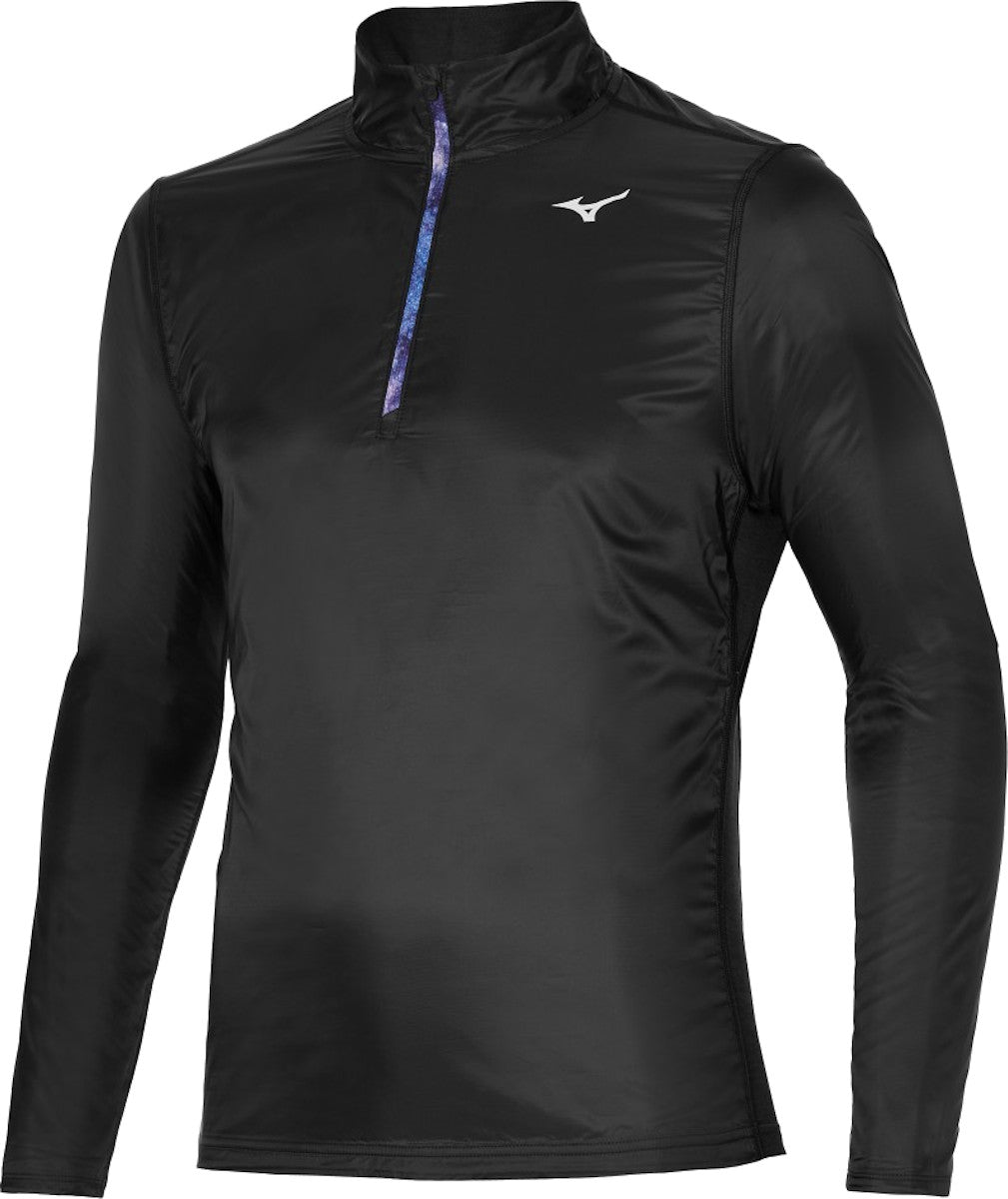 Mizuno Men's Active Hybrid Dry Ls Hz J2GC1525 09 black Half-Zip Running Top