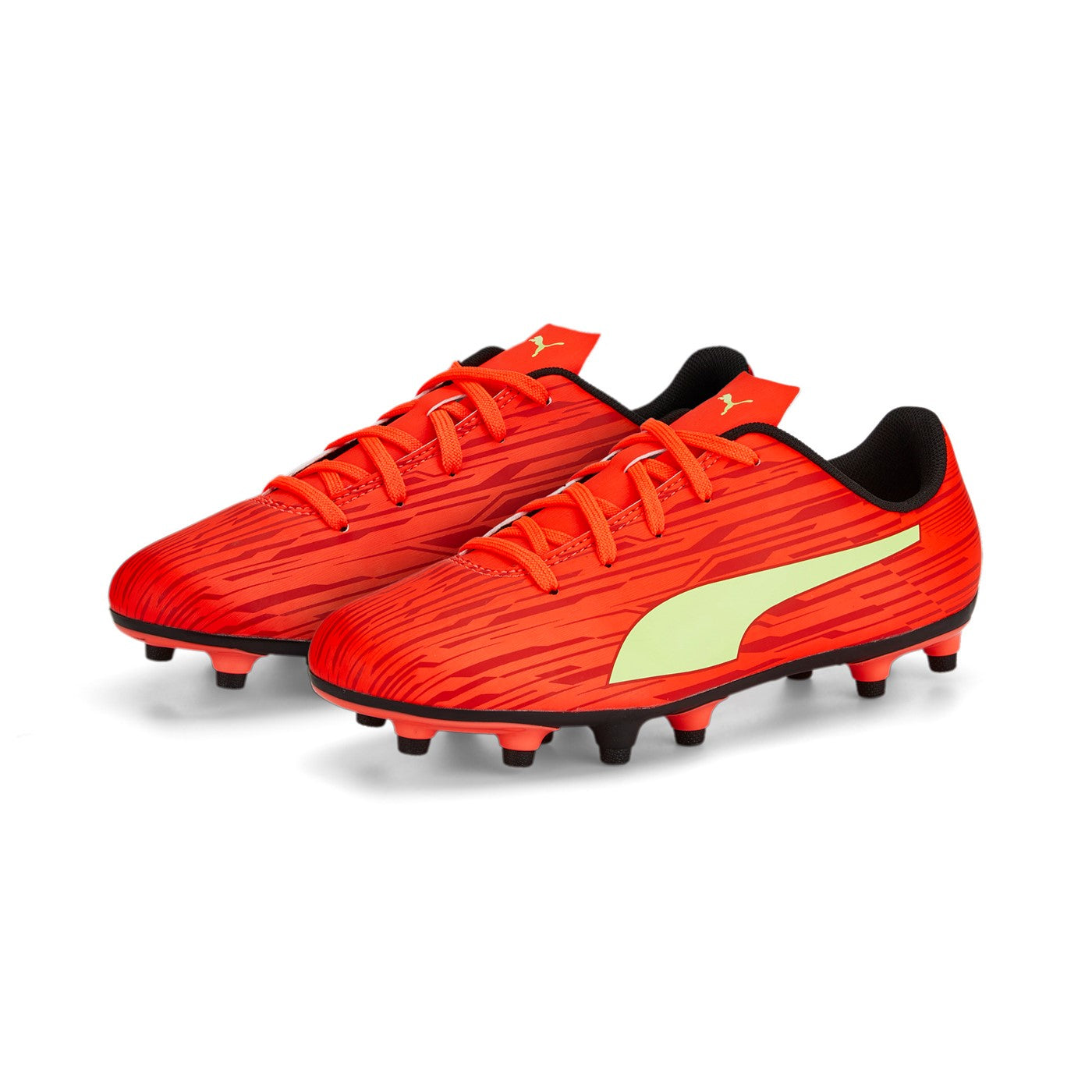 Puma Boys' Rapido III FG-AG 106576 07 Red-Yellow Football Boot