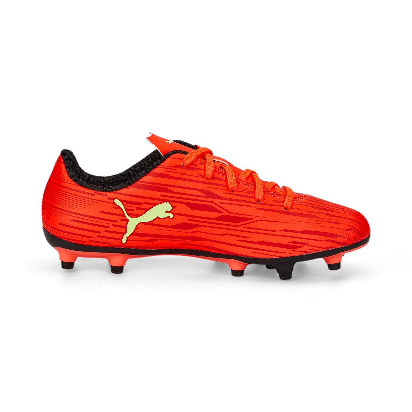 Puma Boys' Rapido III FG-AG 106576 07 Red-Yellow Football Boot