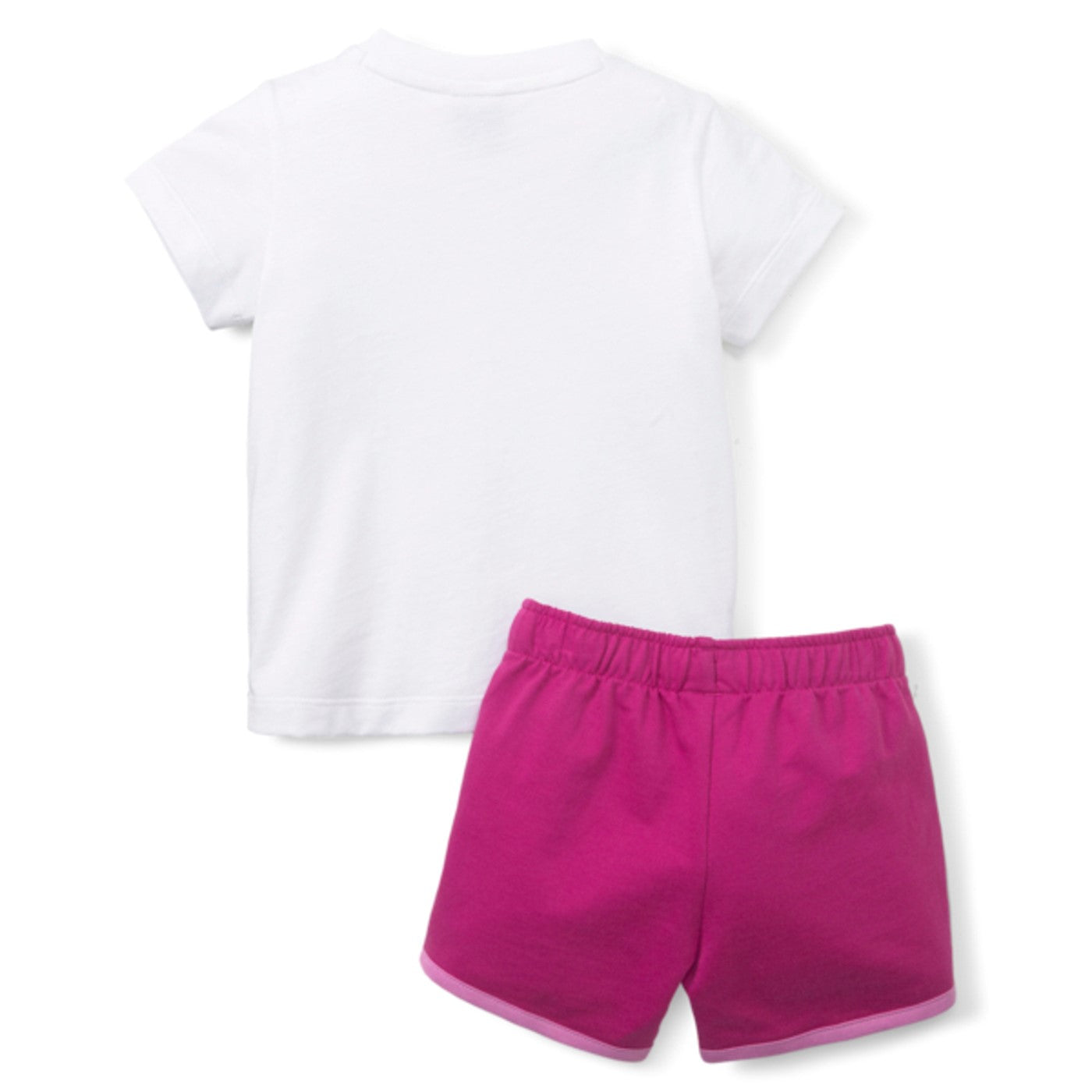 Puma completo da bambina maglietta e pantaloncino Minicats Alpha Short Set 847321-02 bianco