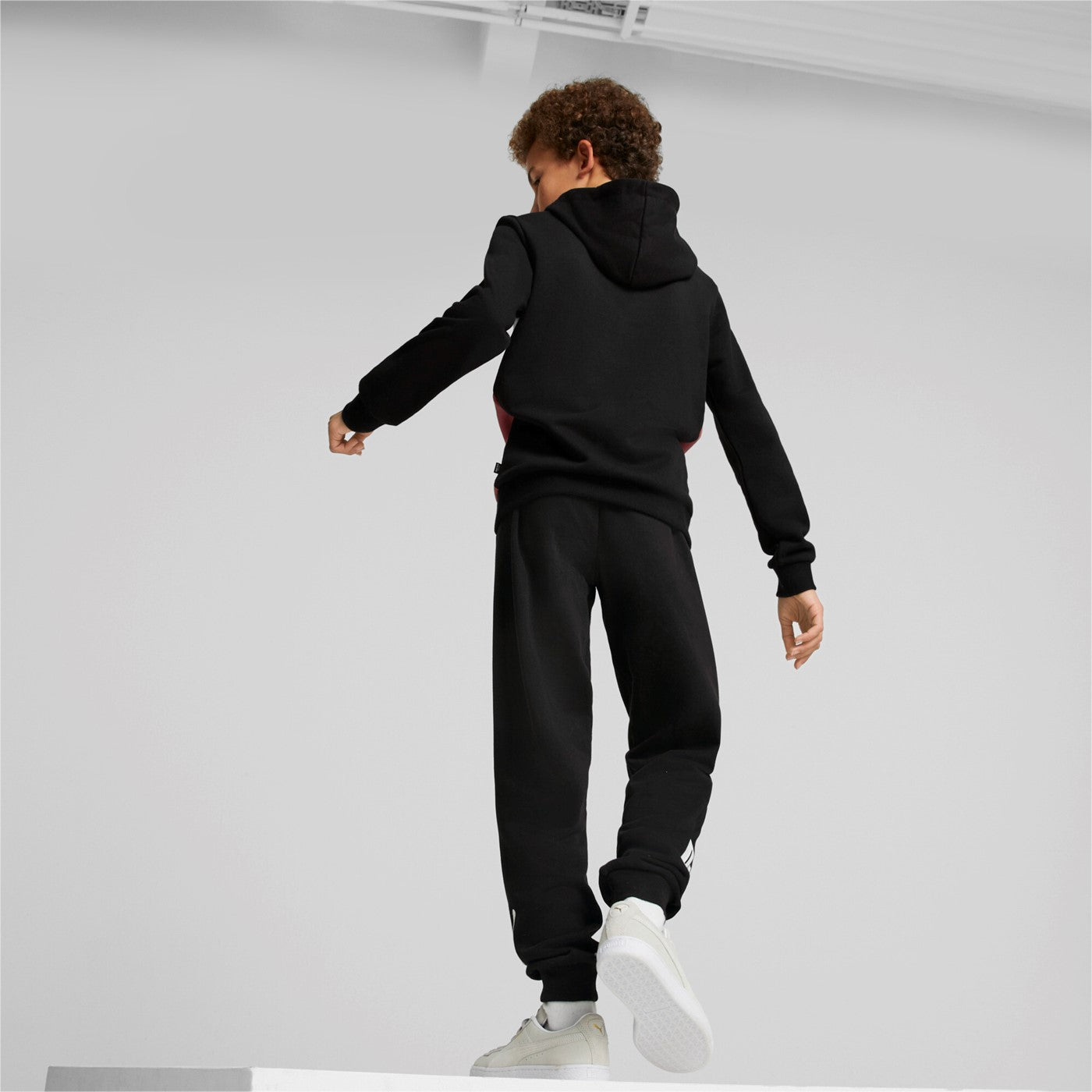 Puma Boy's Colorblock Hoodie Tr B 849082 57 black-warm earth-white