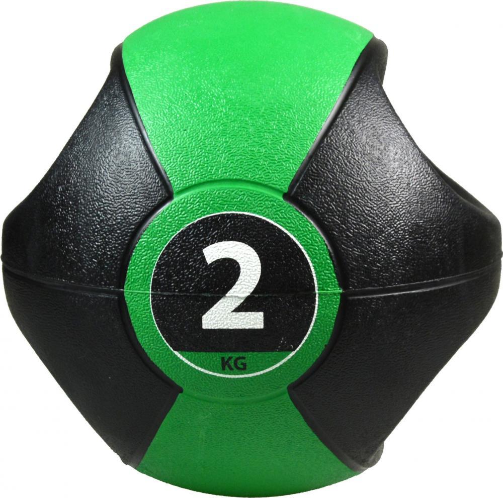 Pure 2Improve Palla medica con maniglie Medicine Ball da 2kg P2I201980 265969 verde-nero