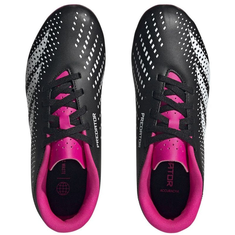 Adidas Boys' Predator Accuracy.4 FxG Soccer Cleats HQ0952 Black White Pink
