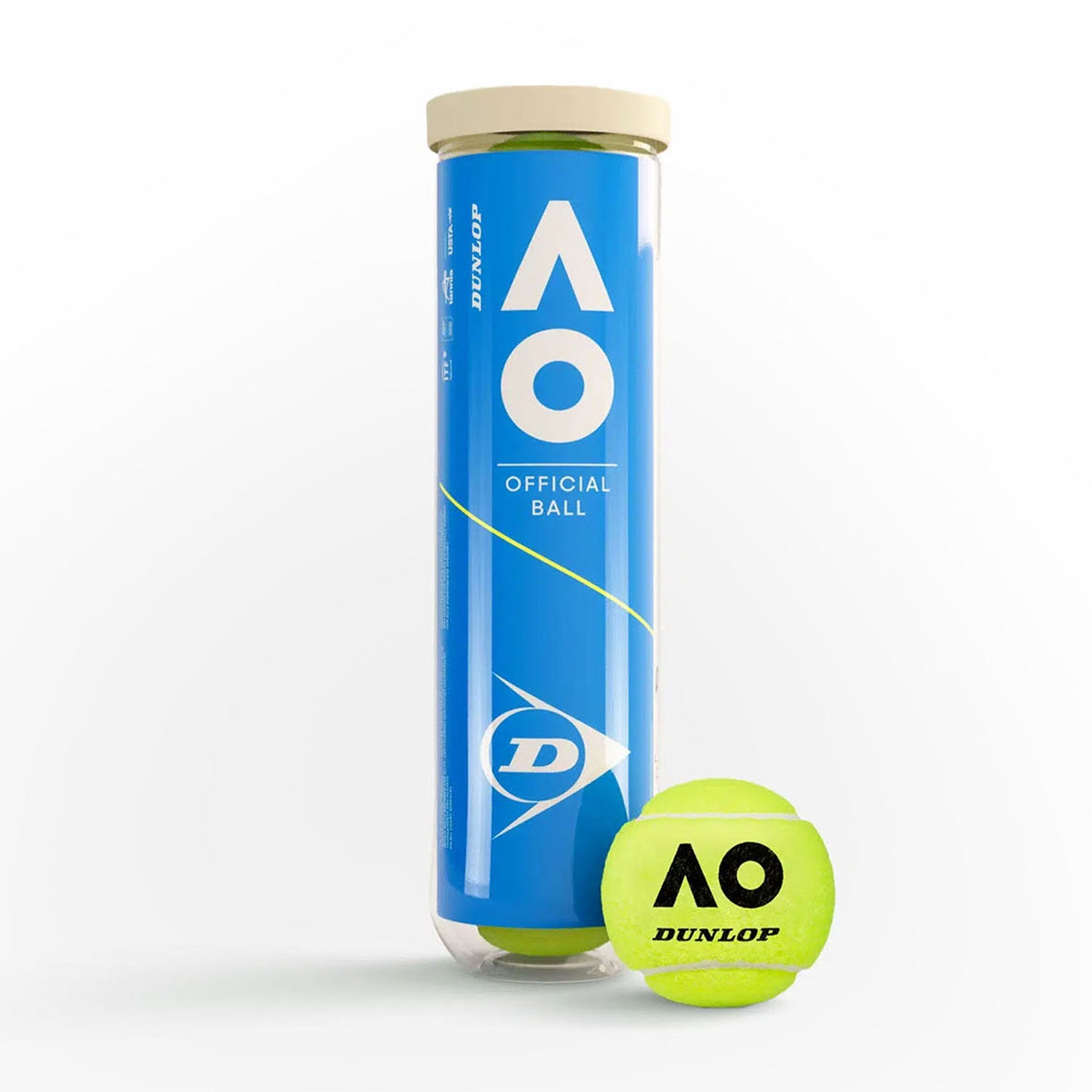 Dunlop Australian Open Palline Tennis Giallo 601602 - Tubo 4