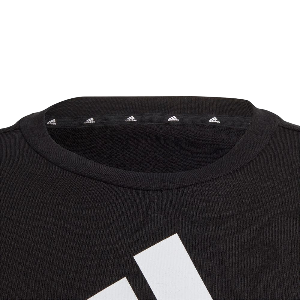Adidas Kids' Crew Neck Sweatshirt in Brushed Cotton IC6117 black